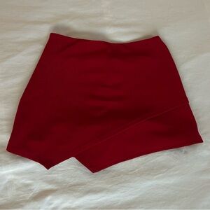 Tobi | Red Asymmetrical Skort